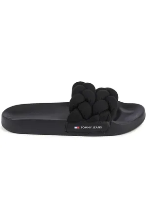 Tommy Hilfiger Femme, Chaussures, Noir, Taille: 40 EU Tongs en Polyester Noir