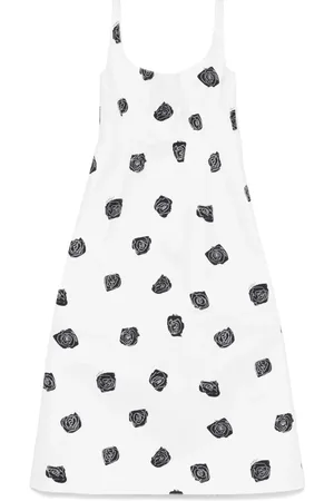 Marni Femme, Robes, Blanc, Taille: 36 FR Robe Blanche à Fleurs pour Femmes