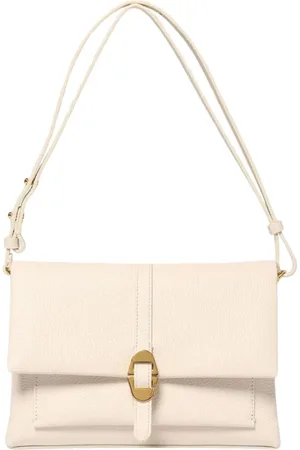Coccinelle Femme, Sacs, Blanc, Taille: ONE Size Sac à bandoulière en cuir noir