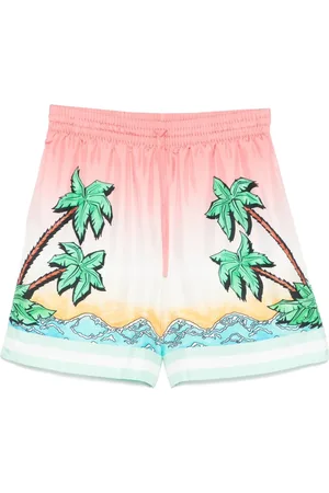 Casablanca Homme, Maillots de bain, Multicolore, Taille: L Shorts à Taille Élastique et Imprimé Graphique