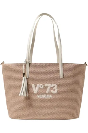 V°73 Femme, Sacs, , Taille: ONE Size Sac fourre-tout tissé élégant avec pompon