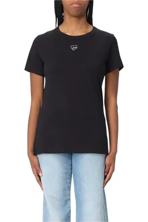HUGO BOSS Femme, Tops, Noir, Taille: 36 FR Elegant Violet Crew Neck T-Shirt