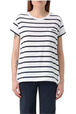 Barbour Femme, Tops, Multicolore, Taille: 40 FR T-shirt col rond blanc