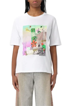 Patrizia Pepe Femme, Tops, Blanc, Taille: 36 FR Tee-shirt graphique urbain