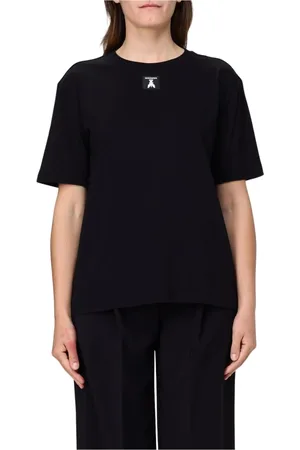 Patrizia Pepe Femme, Tops, Noir, Taille: 38 FR T-shirt Noir Col Rond