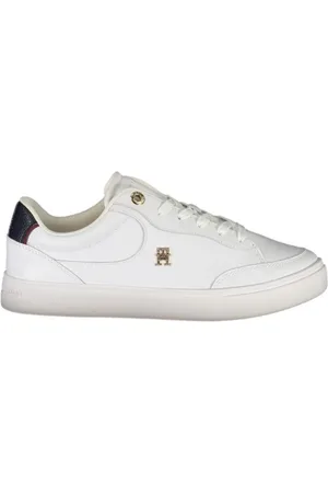 Tommy Hilfiger Femme, Chaussures, Blanc, Taille: 41 EU Baskets Blanches à Lacets pour Femmes