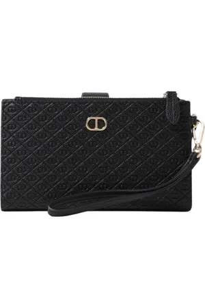 Twin-Set Femme, Accessoires, Noir, Taille: ONE Size Portefeuille embossé