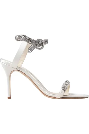 Manolo Blahnik Femme, Chaussures, , Taille: 41 EU Talons en satin ornés de cristaux