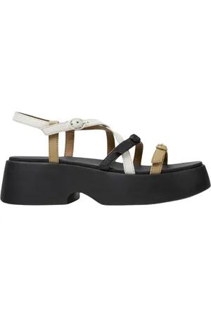 Camper Femme, Chaussures, Multicolore, Taille: 36 EU Sandales Plateformes en Cuir Multicolore