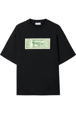 OFF-WHITE Homme, Tops, Noir, Taille: M T-shirt de skate Banknote Arrow