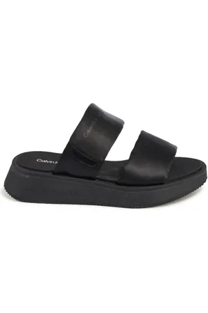 Calvin Klein Femme, Chaussures, Noir, Taille: 40 EU Sandalette Noire Écologique
