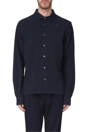 K-Way Homme, Chemises, Bleu, Taille: L Chemise Blanche Classique à Col