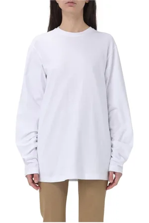 Sportmax Femme, Tops, Blanc, Taille: 40 FR Tee Blanc Coupe Décontractée