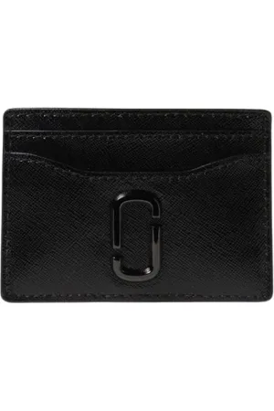 Marc Jacobs Femme, Accessoires, Noir, Taille: ONE Size Porte-cartes en Cuir Noir