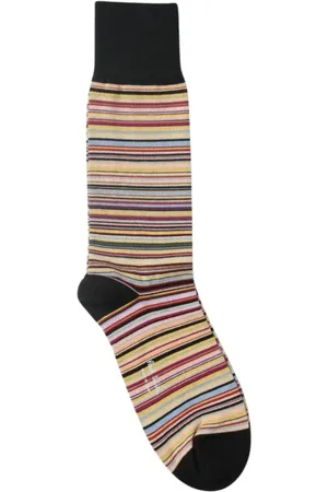 Paul Smith Homme, Sous-vêtements, Multicolore, Taille: ONE Size Chaussettes en Coton à Rayures Multicolores