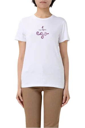 save the duck Femme, Tops, Blanc, Taille: 40 FR Tee-shirt Graphique Éco pour Femmes