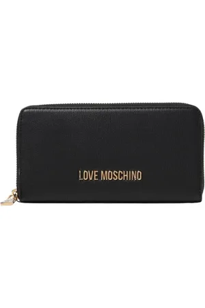 Moschino Femme, Accessoires, Noir, Taille: ONE Size Portefeuille ZipAround élégant ivoire