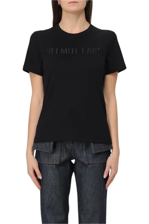 Helmut Lang Femme, Tops, Noir, Taille: 42 FR Tee-shirt Blanc avec Logo