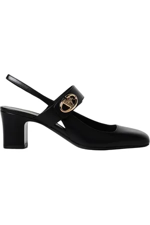VALENTINO GARAVANI Femme, Chaussures, Noir, Taille: 40 EU Talons Slingback Rockstud en Cuir Noir