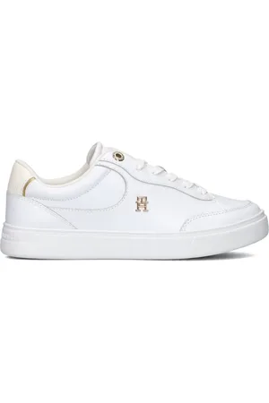 Tommy Hilfiger Femme, Chaussures, Blanc, Taille: 37 EU Baskets Essentielles Chic Court