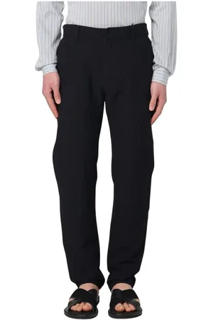 BARENA Homme, Pantalons, Bleu, Taille: L Pantalon Casual en Lin Bleu pour Homme