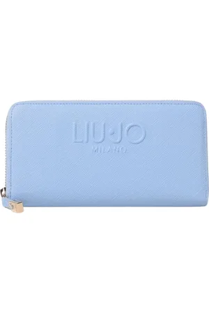 Liu Jo Femme, Accessoires, Bleu, Taille: ONE Size Portefeuille avec logo en relief et fermeture éclair