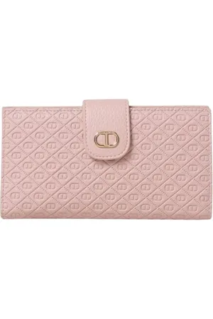 Twin-Set Femme, Accessoires, Rose, Taille: ONE Size Portefeuille Monogramme Rose pour Femmes