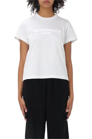 Alexander Wang Femme, Tops, Blanc, Taille: 40 FR T-shirt blanc avec détail effiloché