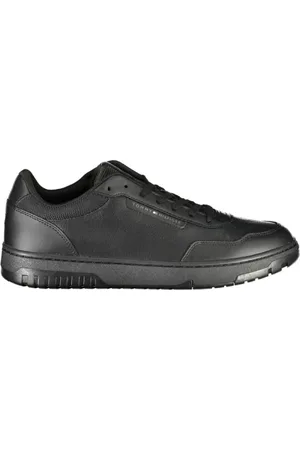 Tommy Hilfiger Homme, Chaussures, Noir, Taille: 40 EU Baskets basse en cuir noir