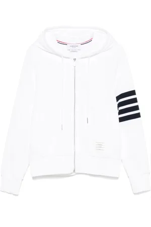 Thom Browne Homme, Sweatshirts et sweats à capuche, Blanc, Taille: M Sweat à capuche blanc avec logo