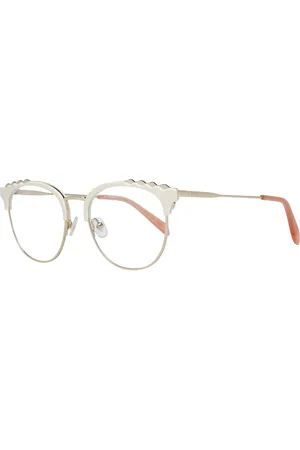 Emilio Pucci Femme, Accessoires, Blanc, Taille: ONE Size Montures Optiques Blanches pour Femmes Style Rond