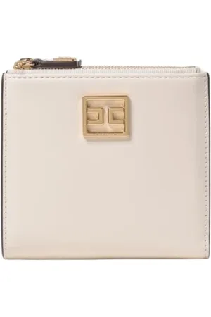 Elisabetta Franchi Femme, Accessoires, , Taille: ONE Size Beurre Portefeuille en Cuir à Fermeture Éclair