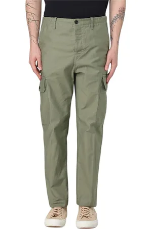 Incotex Homme, Pantalons, Vert, Taille: W32 Pantalon Cargo Vert Élégant avec Poches