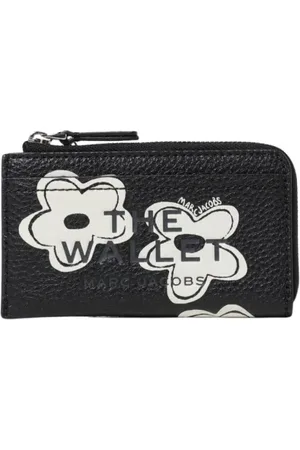 Marc Jacobs Femme, Accessoires, Noir, Taille: ONE Size Portefeuille Compact en Cuir Noir