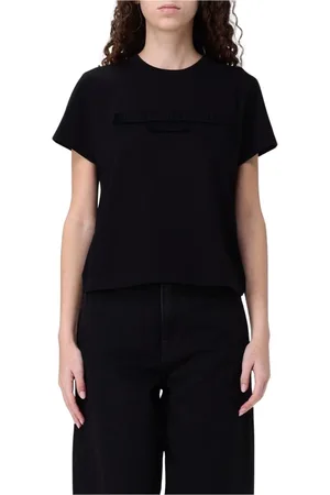Alexander Wang Femme, Tops, Noir, Taille: 38 FR Tee-shirt à manches courtes avec logo brodé