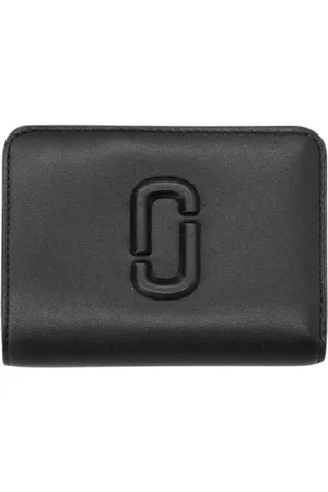 Marc Jacobs Femme, Accessoires, Noir, Taille: ONE Size Portefeuille Compact Noir pour Femmes