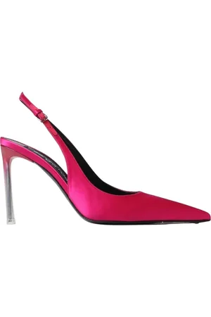 Sergio Rossi Femme, Chaussures, Rose, Taille: 37 EU Fuchsia Satin Escarpins Heels