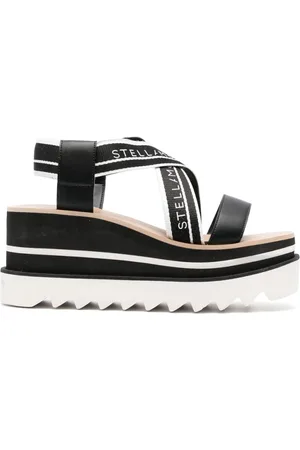 Stella McCartney Femme, Chaussures, Noir, Taille: 38 1/2 EU Sandalesoires avec Style