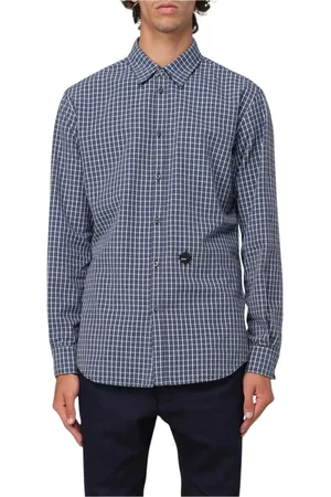 Dsquared2 Homme, Chemises, Multicolore, Taille: L Chemise en Coton à Carreaux, Blanc, Manches Longues