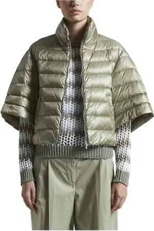 PESERICO SIGN Femme, Vestes, Vert, Taille: 34 FR Doudoune à manches courtes