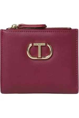 Twin-Set Femme, Accessoires, Rouge, Taille: ONE Size Portefeuille Compact ZipAround