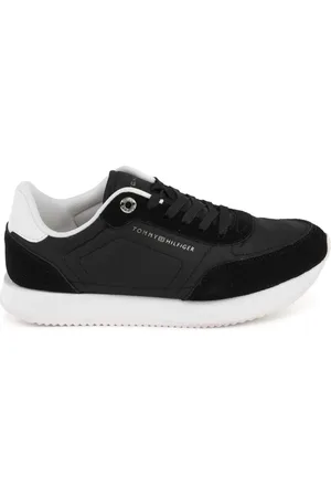 Tommy Hilfiger Femme, Chaussures, Noir, Taille: 41 EU Baskets Minimalistes en Daim Noir