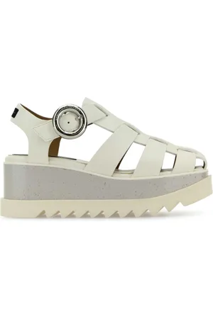 Stella McCartney Femme, Chaussures, Blanc, Taille: 38 EU Sandales Blanches à Plateforme Elyse