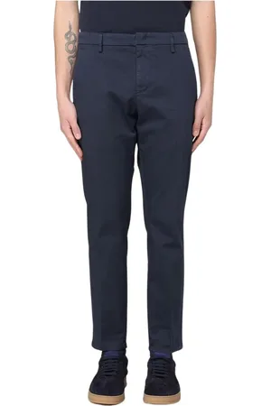 Dondup Homme, Pantalons, Bleu, Taille: W33 Pantalon Chinos Casual Bleu Coupe Moderne