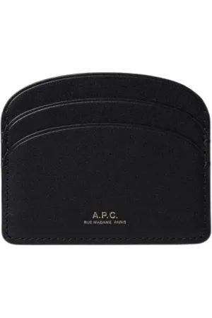 A.P.C. Femme, Accessoires, Noir, Taille: ONE Size Porte-cartes en cuir noir