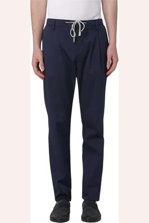 ELEVENTY Homme, Pantalons, Bleu, Taille: W33 Pantalon Bleu Plissé Élégant