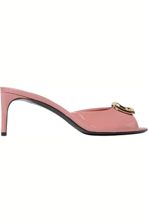 Dolce & Gabbana Femme, Chaussures, Rose, Taille: 36 EU Sandales à Talons Rose en Cuir Verni