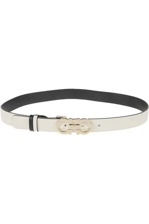 Salvatore Ferragamo Femme, Accessoires, , Taille: 85 CM Ceinture Fine Réversible Bicolore