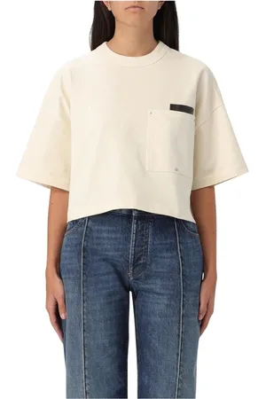 Bottega Veneta Femme, Tops, , Taille: 36 FR Haut jaune avec détail de poche