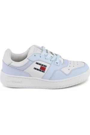 Tommy Hilfiger Femme, Chaussures, Bleu, Taille: 40 EU Baskets en cuir bleu avec un savoir-faire détaillé